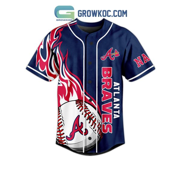 Atlanta Braves For The A Fan Personalized Baseball Jersey