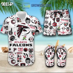 Atlanta Falcons Hawaiian Shirts And Shorts With Flip Flop