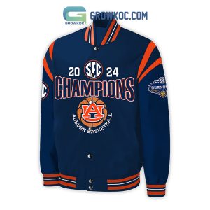 Auburn Tigers 2024 SEC Basketball Men’s Tournament Champions Baseball Jacket