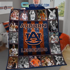 Auburn Tigers All-Time Legends Fan Forever Fleece Blanket Quilt