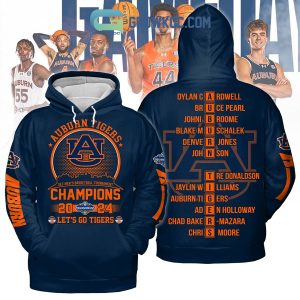 Auburn Tigers Sec Men’s Basketball Champions 2024 Navy Design Hoodie T Shirt