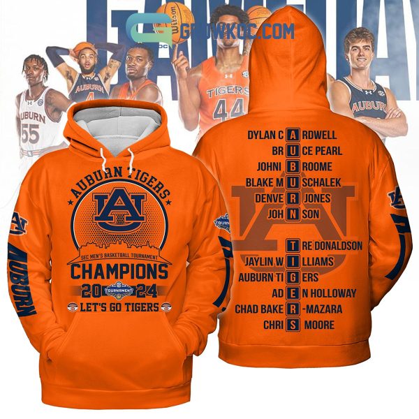 Auburn Tigers Sec Men’s Basketball Champions 2024 Orange Version Hoodie T Shirt