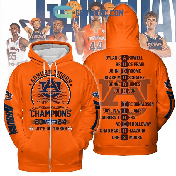 Auburn Tigers Sec Men’s Basketball Champions 2024 Orange Version Hoodie T Shirt