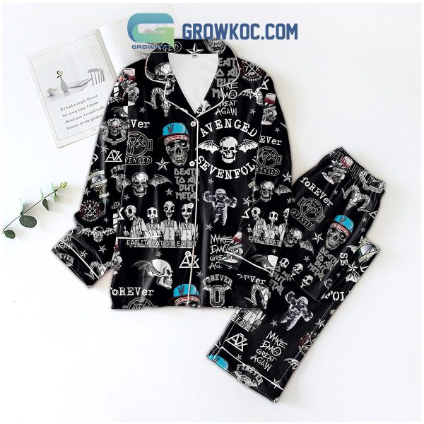 Avenged Sevenfold Make Emo Great Again Black Design Polyester Pajamas Set