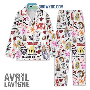 Avril Lavigne The Best Damn Thing White Version Polyester Pajamas Set