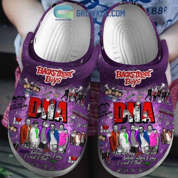 Backstreet Boys Is In My DNA Purple Design Crocs Clogs
