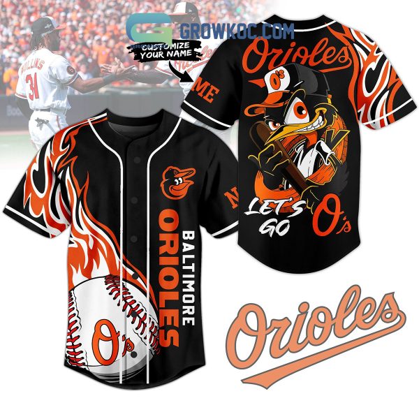 Baltimore Orioles Let’s Go O’s Fan Personalized Baseball Jersey
