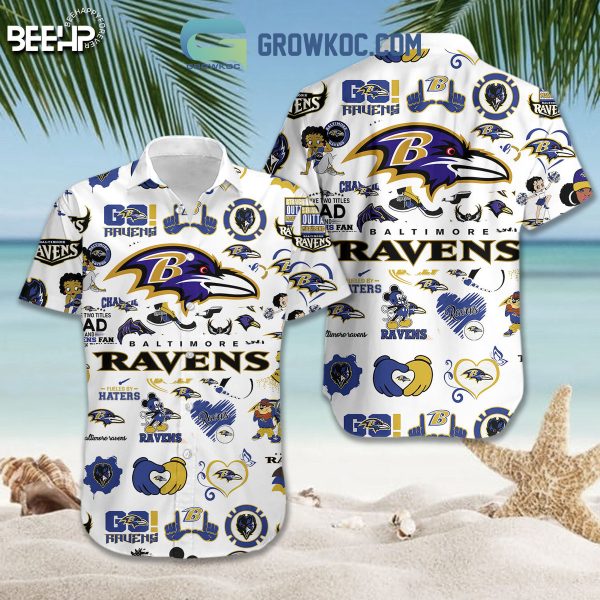 Baltimore Ravens Hawaiian Shirts And Shorts With Flip Flop