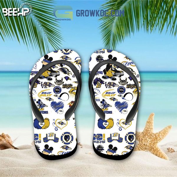 Baltimore Ravens Hawaiian Shirts And Shorts With Flip Flop