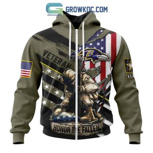 Baltimore Ravens NFL Veterans Honor The Fallen Personalized Hoodie T Shirt