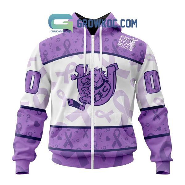 Barrie Colts Lavender Fight Cancer Personalized Hoodie Shirts