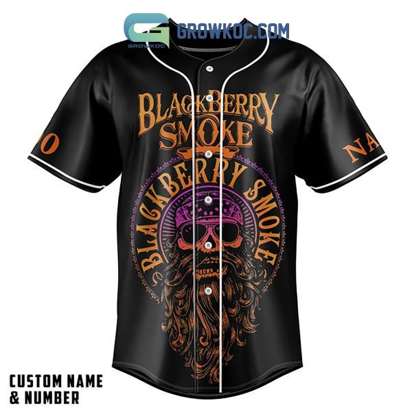 Blackberry Smoke Be Right Here Black Design Personalized Baseball Jersey