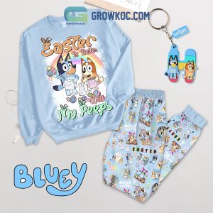 Bluey Easter Is Better With My Peeps Pajamas Set Long Sleeve Shirt