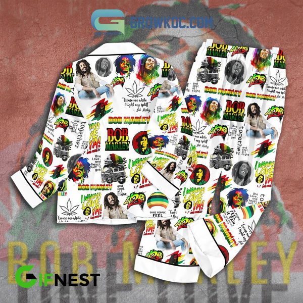 Bob Marley One Love One Heart Let’s Get Together Pajamas Set