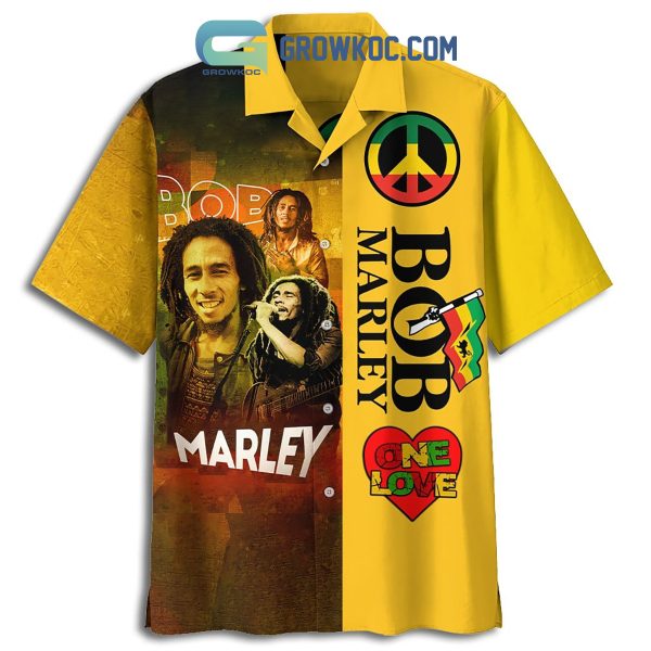 Bob Marley Peace Lover One Love Movie Hawaiian Shirts With Short Set