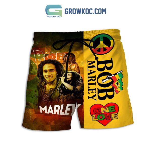 Bob Marley Peace Lover One Love Movie Hawaiian Shirts With Short Set