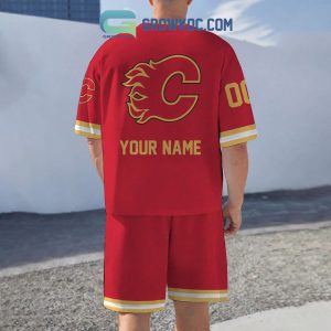 Calgary Flames Fan Personalized T-Shirt And Short Pants