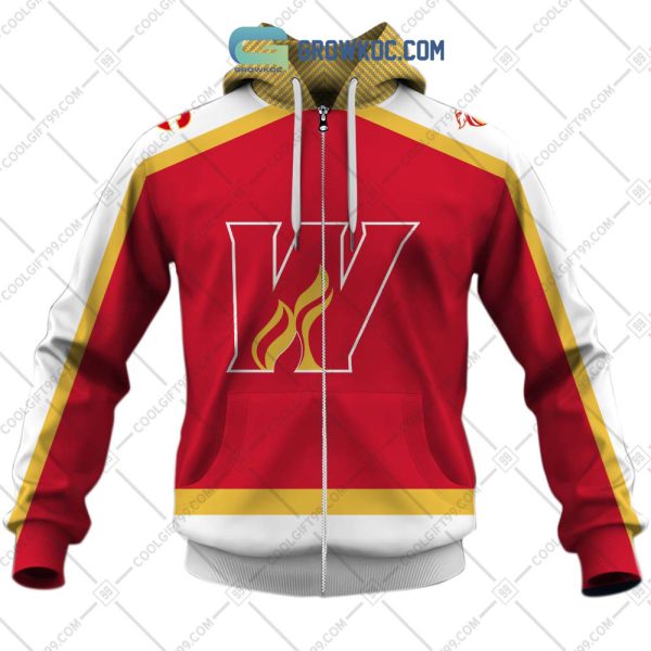 Calgary Wranglers AHL Color Home Jersey Personalized Hoodie T Shirt