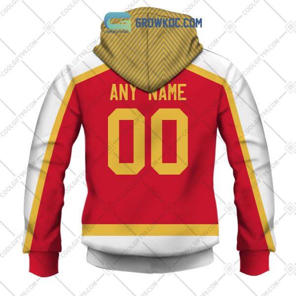 Calgary Wranglers AHL Color Home Jersey Personalized Hoodie T Shirt