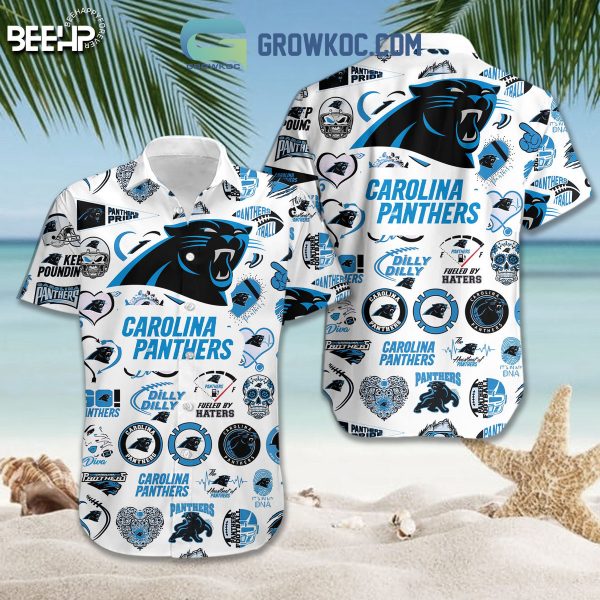 Carolina Panthers Hawaiian Shirts And Shorts With Flip Flop