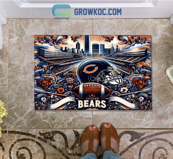 Chicago Bears Arlington Park Football Stadium Doormat