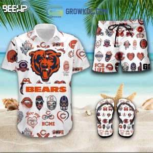 Chicago Bears Hawaiian Shirts And Shorts With Flip Flop