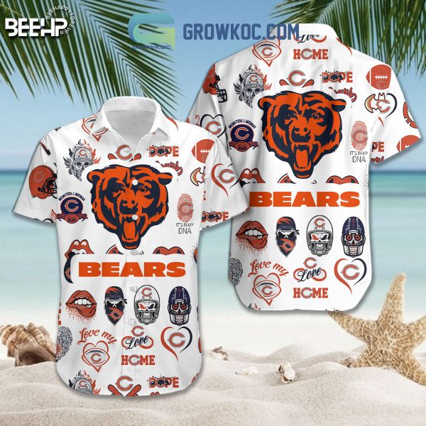 Chicago Bears Hawaiian Shirts And Shorts With Flip Flop