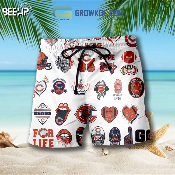 Chicago Bears Hawaiian Shirts And Shorts With Flip Flop