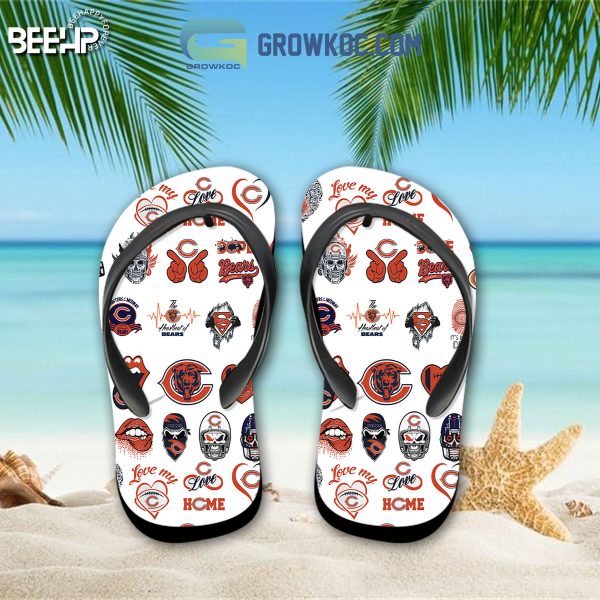 Chicago Bears Hawaiian Shirts And Shorts With Flip Flop