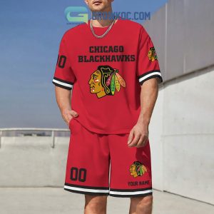 Chicago Blackhawks Fan Personalized T-Shirt And Short Pants