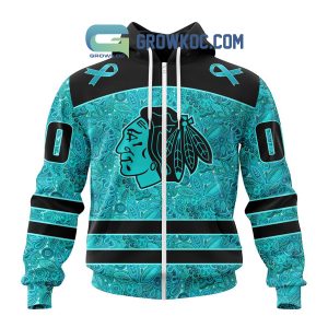 Chicago Blackhawks Fight Ovarian Cancer Personalized Hoodie Shirts