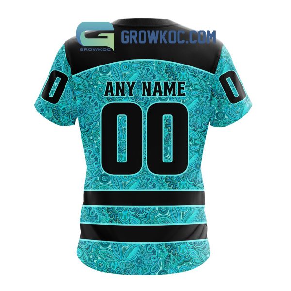 Chicago Blackhawks Fight Ovarian Cancer Personalized Hoodie Shirts