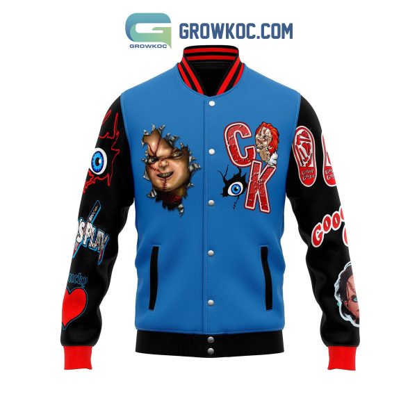 Child’s Play Hi I’m Chucky Wanna Play Good Boy Baseball Jacket