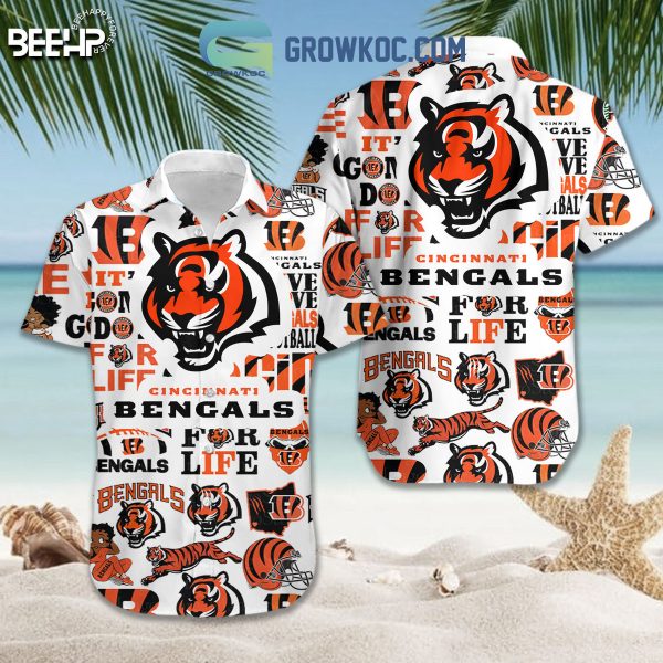 Cincinnati Bengals Hawaiian Shirts And Shorts With Flip Flop