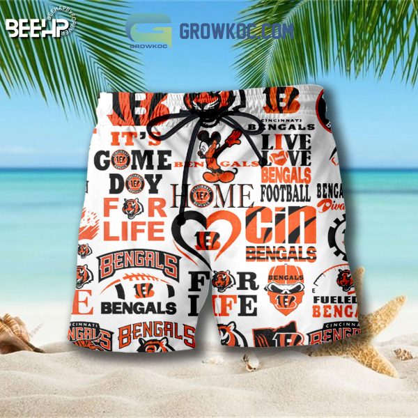 Cincinnati Bengals Hawaiian Shirts And Shorts With Flip Flop