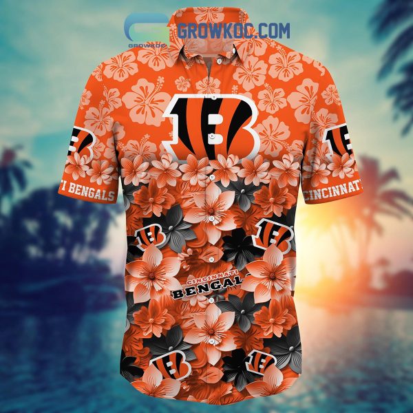 Cincinnati Bengals Hibiscus Summer Flower Hawaiian Shirt