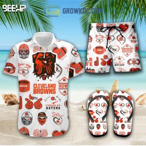 Cleveland Browns Hawaiian Shirts And Shorts With Flip Flop