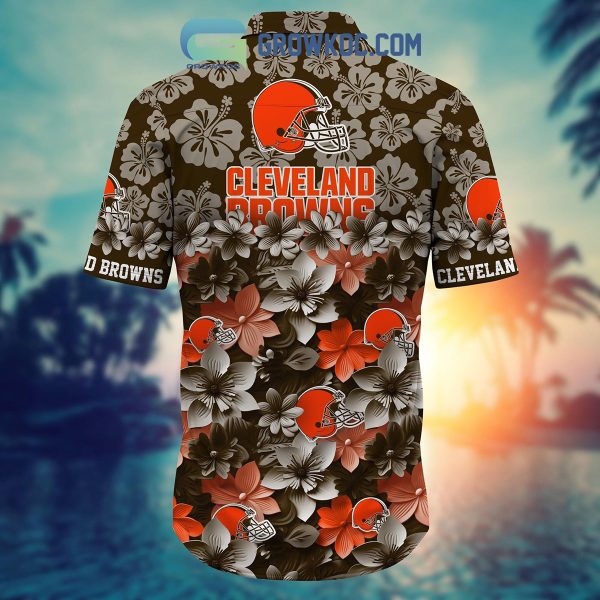 Cleveland Browns Hibiscus Summer Flower Hawaiian Shirt