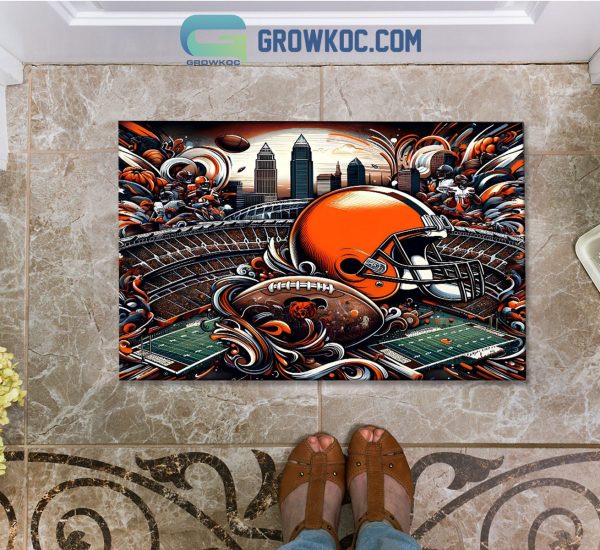 Cleveland Browns Stadium Football Fan Doormat