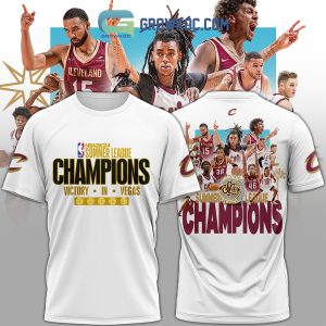 Cleveland Cavaliers Basketball 2024 Champions Victory In Vegas White Hoodie Shirts