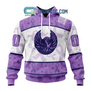 Coachella Valley Firebirds Fight Cancer Lavender Personalized Hoodie Shirts