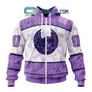Coachella Valley Firebirds Fight Cancer Lavender Personalized Hoodie Shirts
