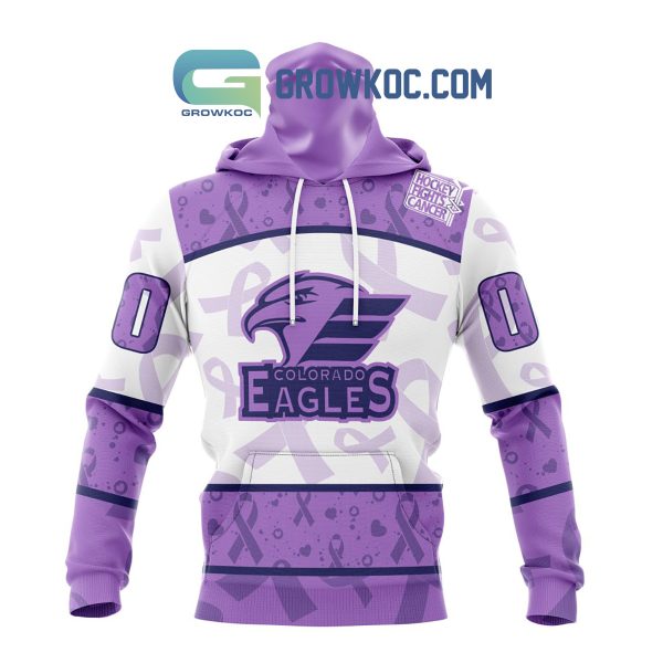 Colorado Eagles Fight Cancer Lavender Personalized Hoodie Shirts