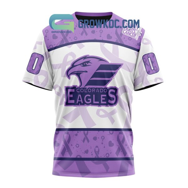 Colorado Eagles Fight Cancer Lavender Personalized Hoodie Shirts