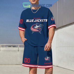 Columbus Blue Jackets Fan Personalized T-Shirt And Short Pants