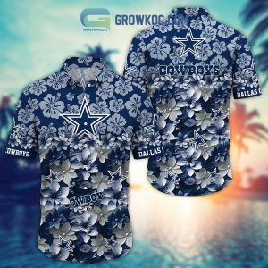 Dallas Cowboys Hibiscus Summer Flower Hawaiian Shirt