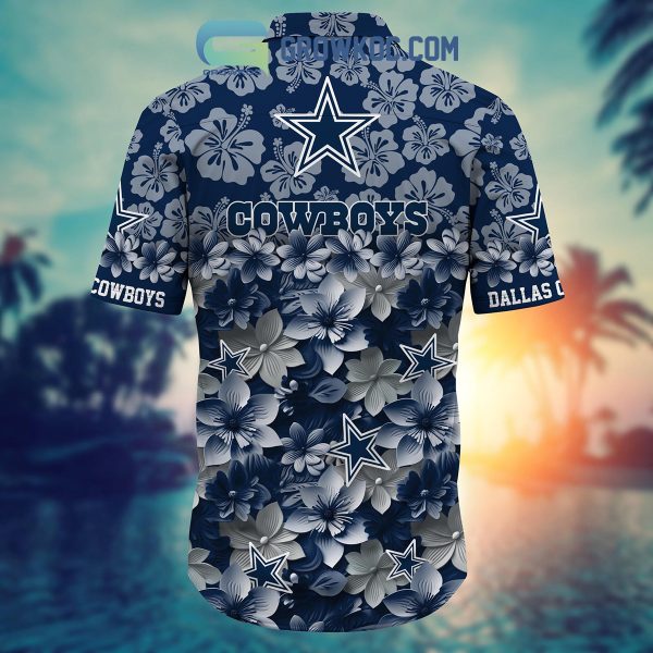 Dallas Cowboys Hibiscus Summer Flower Hawaiian Shirt