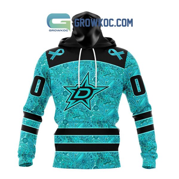 Dallas Stars Fight Ovarian Cancer Personalized Hoodie Shirts