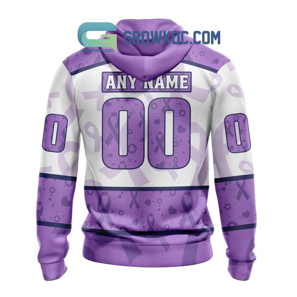 Dallas Stars Lavender Fight Cancer Personalized Hoodie Shirts