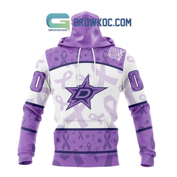 Dallas Stars Lavender Fight Cancer Personalized Hoodie Shirts